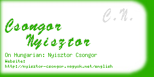 csongor nyisztor business card
